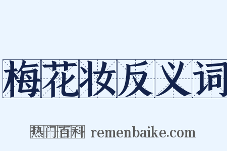 梅花妆反义词是什么意思的图片